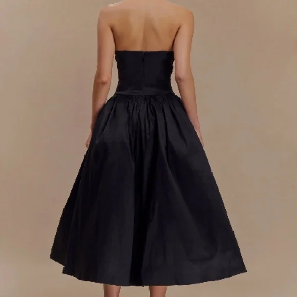 Meshki Black Strapless Maxi Dress - Picture 3 of 10